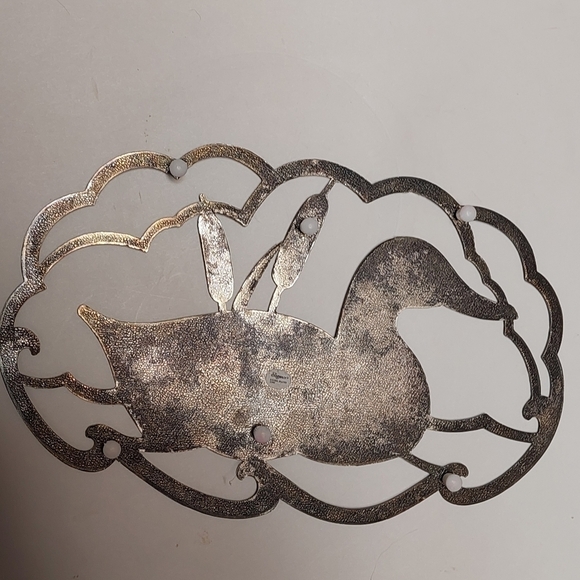 Vintage* 50s Elegance Silver-plated Duck Trivet - Picture 3 of 6